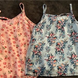 Set of 2 Girls floral Tank Tops